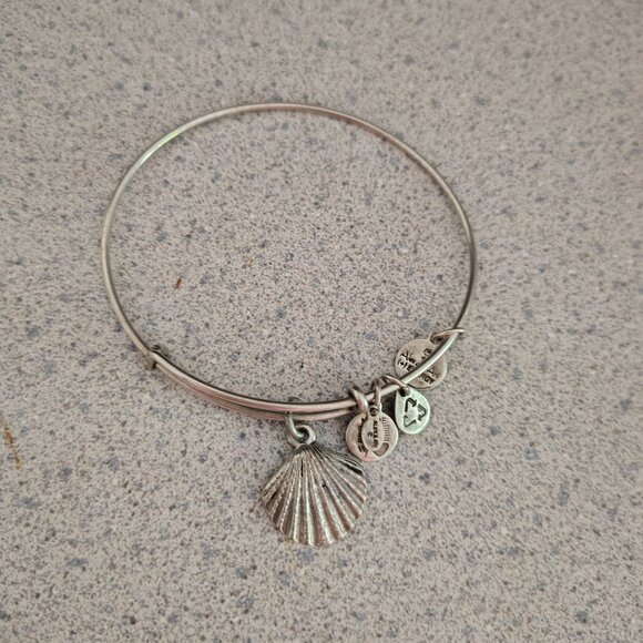 Alex and Ani Jewelry - Alex and Ani Seashell Shell Beach Silver Charm Bangle  155